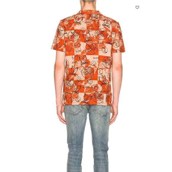 Men's NUDIE Brandon Madras Check Cotton Short Sleeve Button Down Shirt, Size XL - Picture 14 of 15